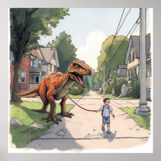 Poster Promenez Votre Dinosaure
