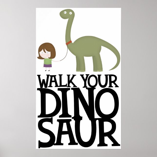 Poster Promenez votre dinosaure (Devant)