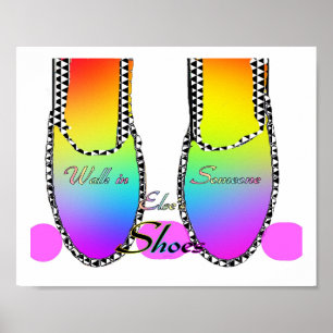 Poster Promenez-vous dans l'affiche de chaussures de Some
