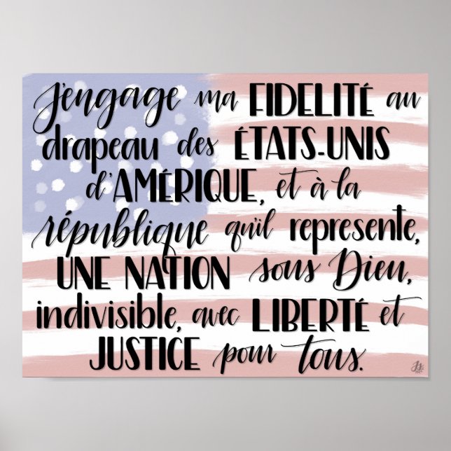 Poster Promesse d'allégeance en français (Devant)