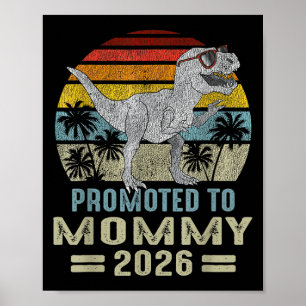 Poster Promoté À Mommy 2026 T Rex Dinosaur Family Match