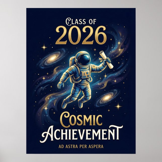 Poster Promotion 2026 Réussite Cosmique Diplômés (Devant)