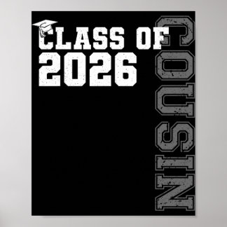 Poster Promotion de 2026 Fière Cousine d'un Diplômé de 20