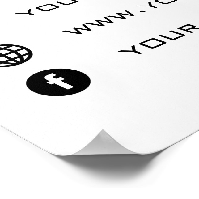 Poster promotionnel de l'entreprise personnalisée (Coin)