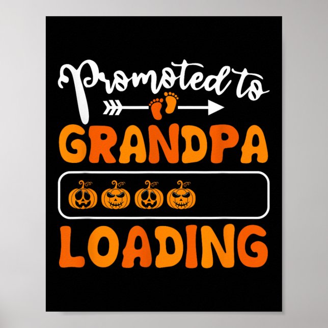 Poster Promu À Grand-Père Chargement Citrouille Halloween (Devant)