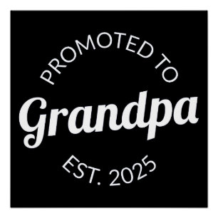 Poster Promu À Grand-Père Est. 2025 I