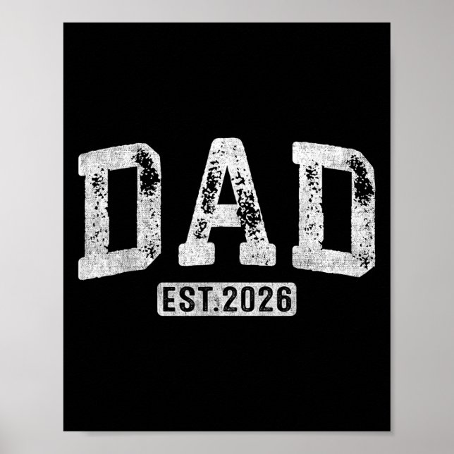 Poster Promu À Papa Est 2026 Papa À Être Cadeaux Premier  (Devant)