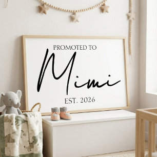 Poster Promu en tant qu'art mural minimal pour la famille