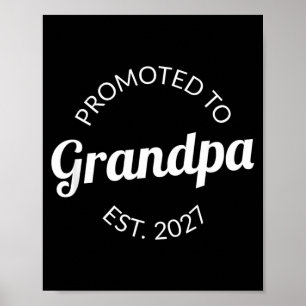 Poster Promu Grand-père 2027 Nouveau Grand-père Papa