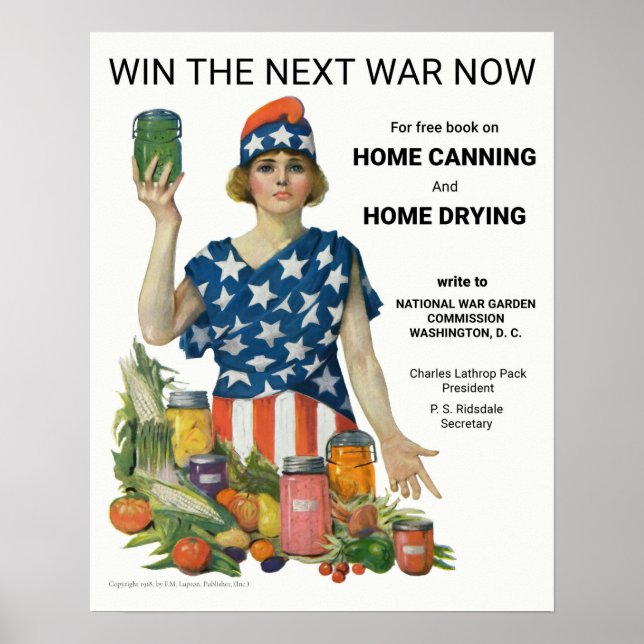 Poster Propagande alimentaire de la Première Guerre mondi (Devant)