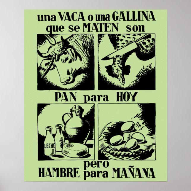 Poster Propagande animale rare de la guerre civile espagn (Devant)