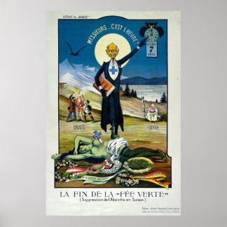 Poster Propagande anti-Absinthe