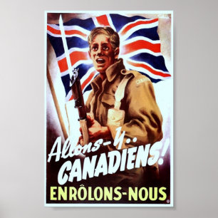 Poster Propagande vintage de 2ÈME GUERRE MONDIALE