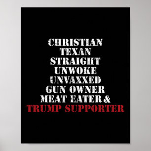 Poster Propriétaire d'arme à feu chrétien texan droit ant