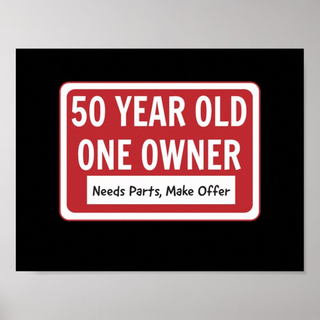 Poster Propriétaire de 50 ans (Devant)