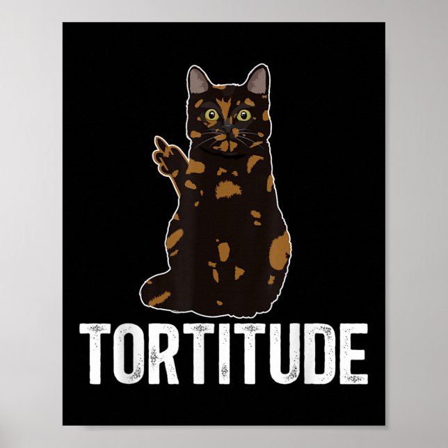 Poster Propriétaire de chat Tortue Caractériel Amateur de (Devant)
