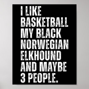 Poster Propriétaire de chien Black Norwegian Elkhound ama