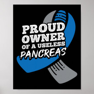 Poster Propriétaire Fière De Pancréas Inutiles Diabète