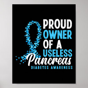 Poster Propriétaire fière d'un pancréas inutile T1d Fun d