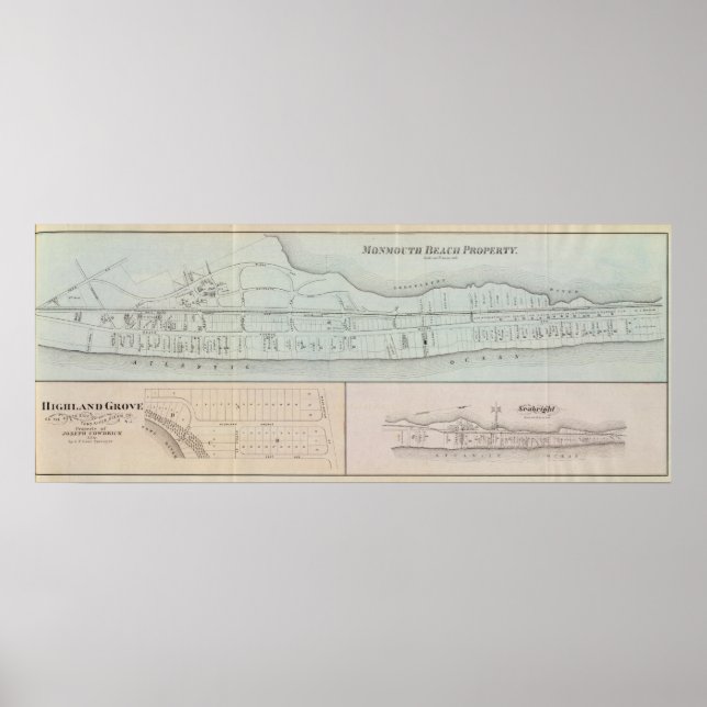 Poster Propriété de Monmouth Beach dans le New Jersey (Devant)