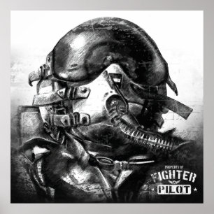 Poster Propriété de pilote d'avion de chasse