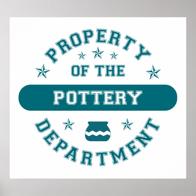 Poster Propriété du Département de la poterie (Devant)