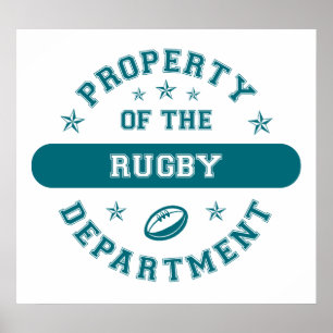 Poster Propriété du département de rugby