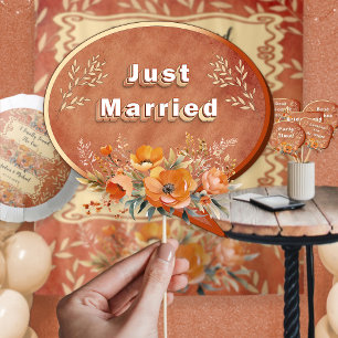 Poster Props de Mariage Floral Rustique Neutre Terre Boho
