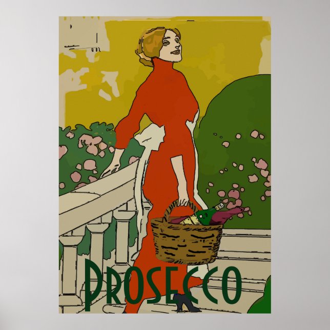 Poster Prosecco, Livraison à domicile (Devant)