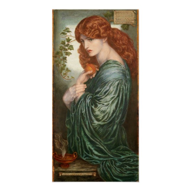 Poster Proserpine Dante Gabriel Rossetti Glossy (Devant)