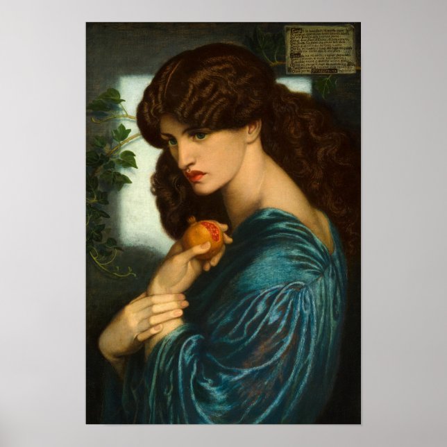 Poster Proserpine par Dante Gabriel Rossetti (Devant)