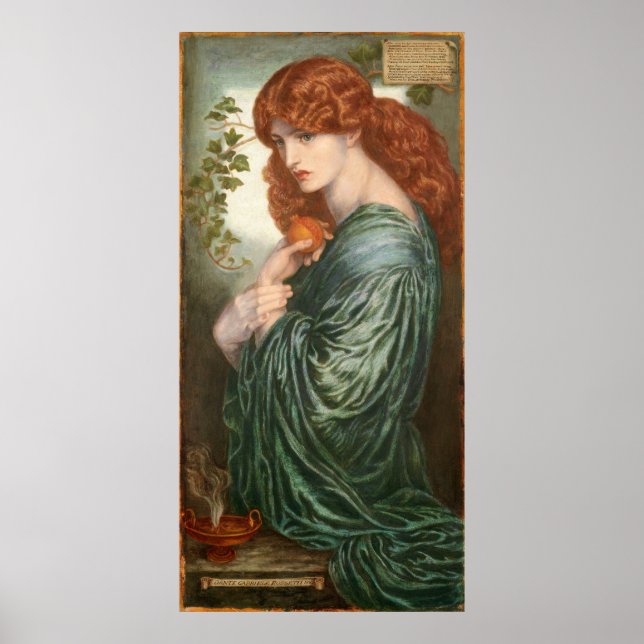 Poster Proserpine par Dante Gabriel Rossetti (Devant)
