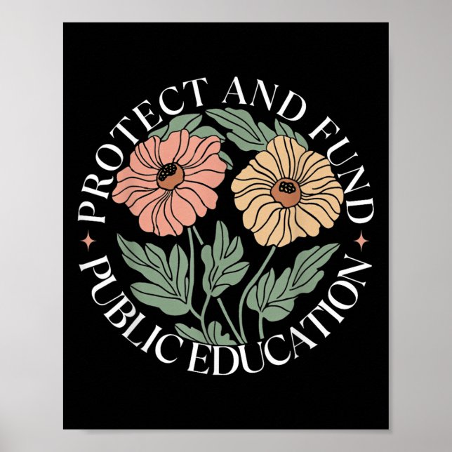 Poster Protect And Fund Public Education Public Teachers  (Devant)