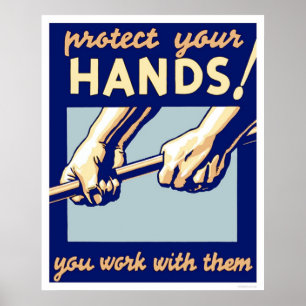 Poster Protect Your Hands 1936 WPA
