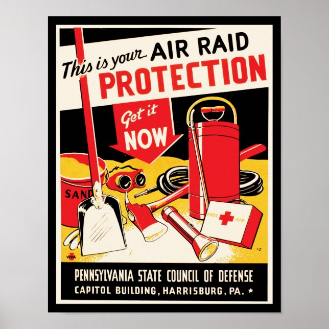 Poster Protection aérienne (Devant)