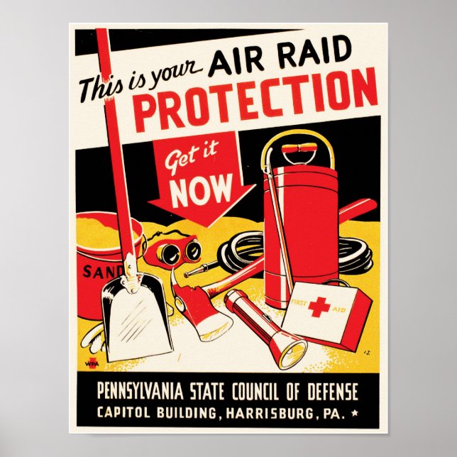 Poster Protection aérienne (Devant)