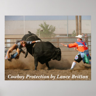 Poster Protection contre les cowboys
