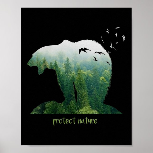 Poster Protection de la nature des femmes Protection De l (Devant)
