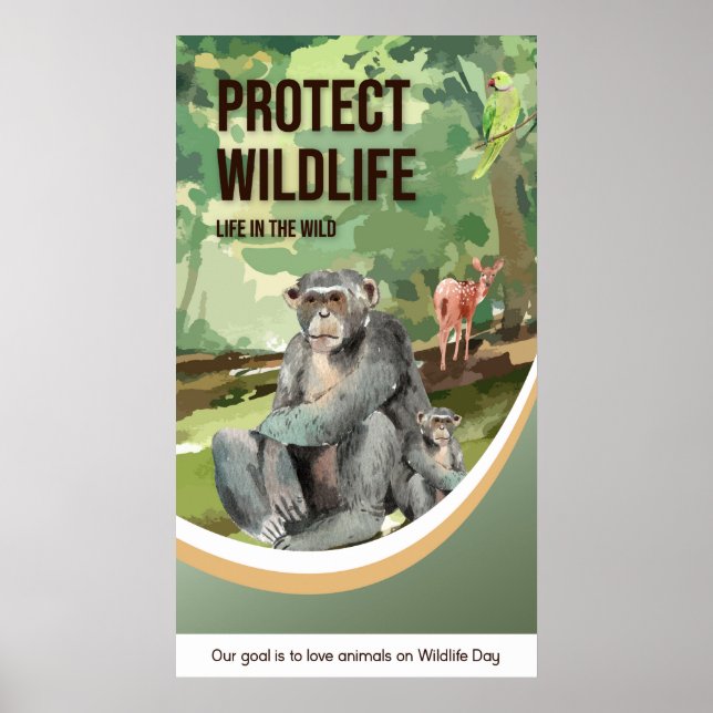 Poster Protéger la faune (La vie dans la nature) (Devant)