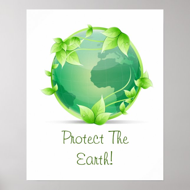 Poster Protéger La Terre (Devant)