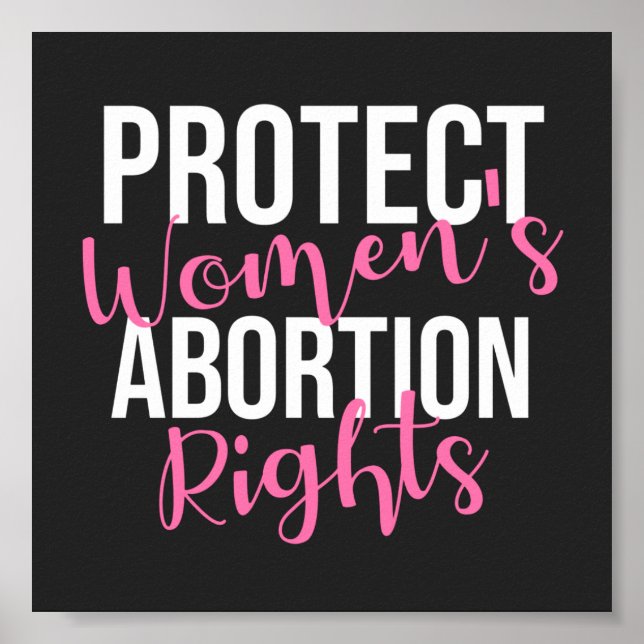 Poster Protéger les droits des femmes à l'avortement (Devant)