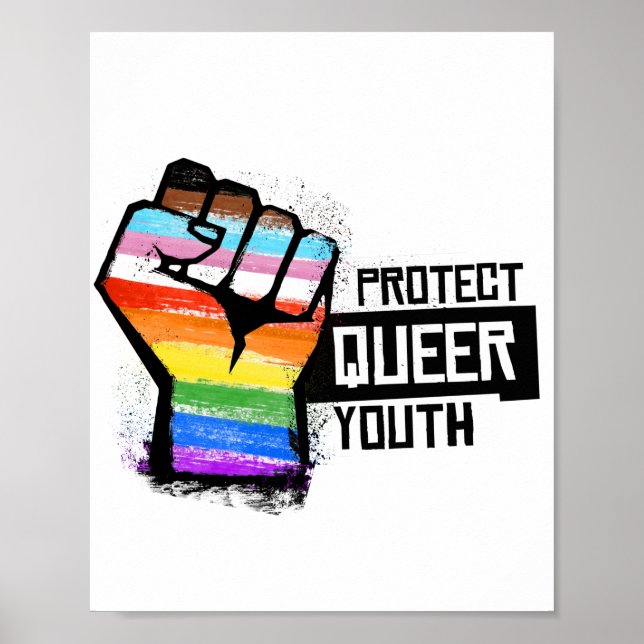 Poster Protéger les jeunes homosexuels - Progrès Pride Po (Devant)