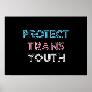 Poster Protéger les jeunes transgenres LGBT Pride