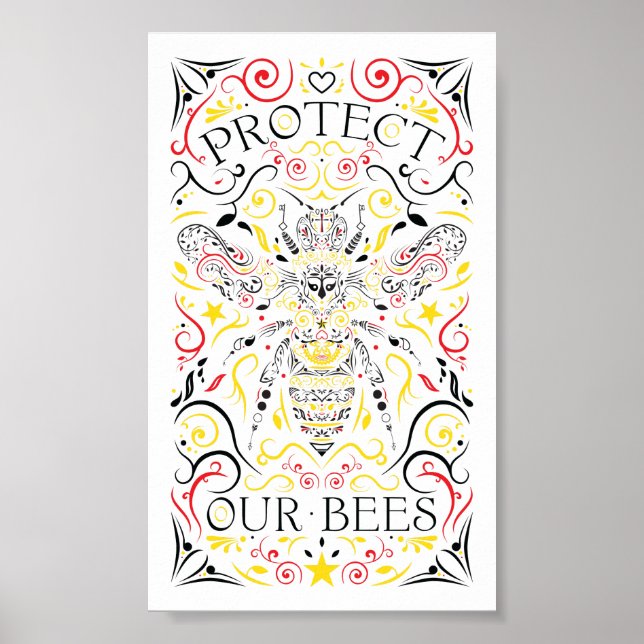 Poster protéger nos abeilles (Devant)