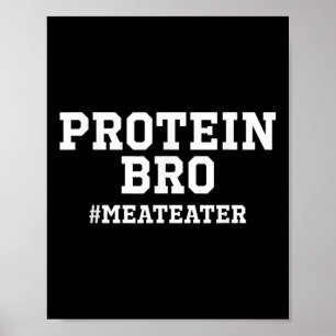 Poster Protein Poids Drôle Lifting Viande Manger Barbecue