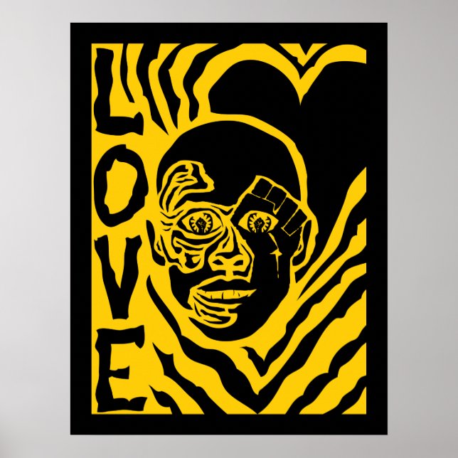 Poster protestation avec amour (Devant)