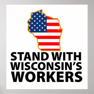 Poster Protestations du Wisconsin
