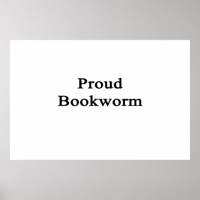 Poster Proud Bookworm (Devant)