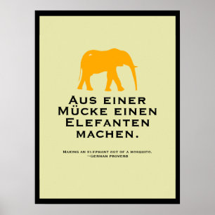 Poster Proverbe allemand