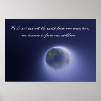 Poster Proverbe amérindien